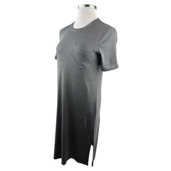 Madewell Ribbed Pocket Tee Midi Dress Short Sleeve Gray AB300 Womens Size Medium - Picture 6 of 15